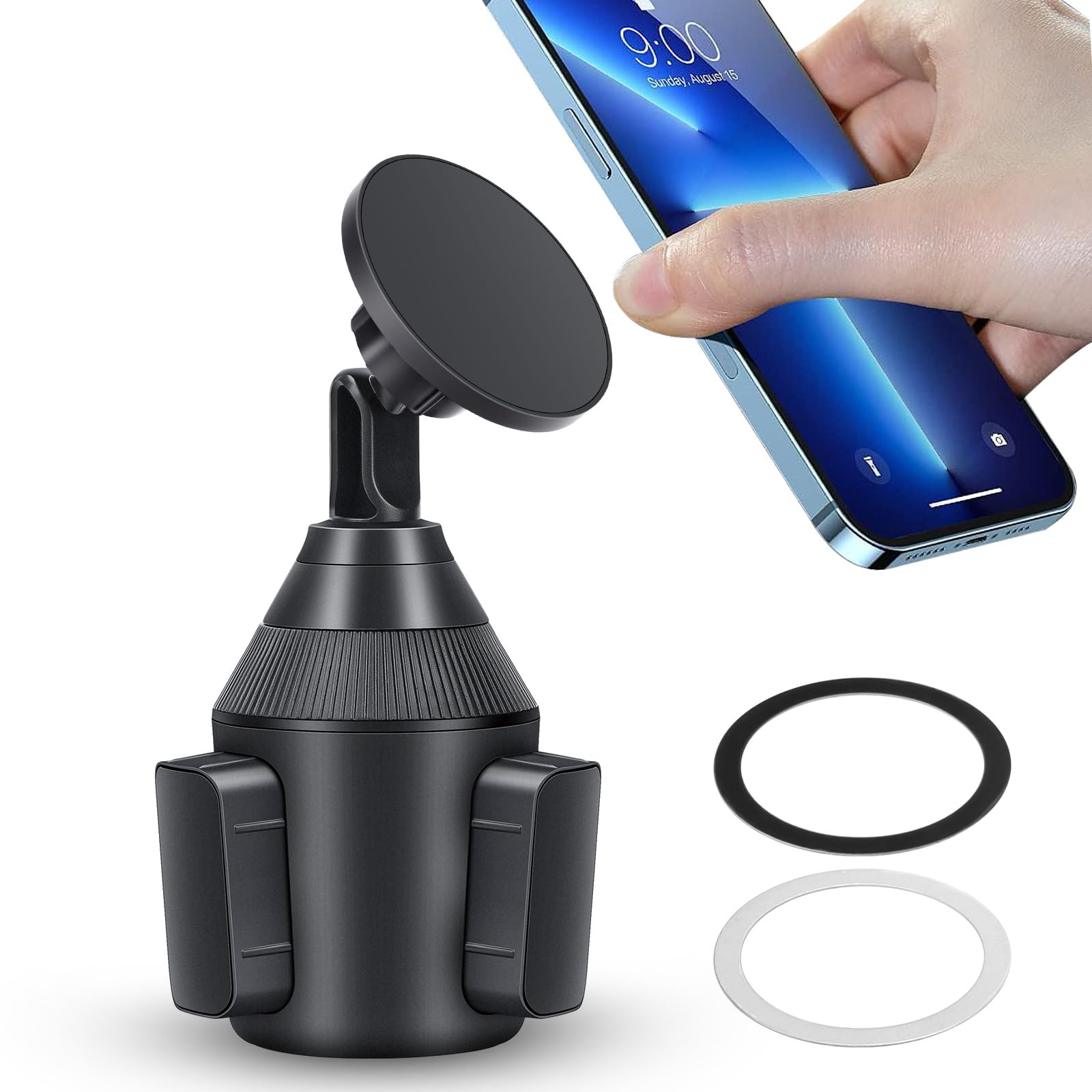 EEEKit Magnetic Car Cup Holder Phone Mount | MagSafe Compatible Stand