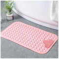 Moulaelos Non-Slip Shower Mat | 120x80cm TPE Anti-Mould Bath Mat - Pink