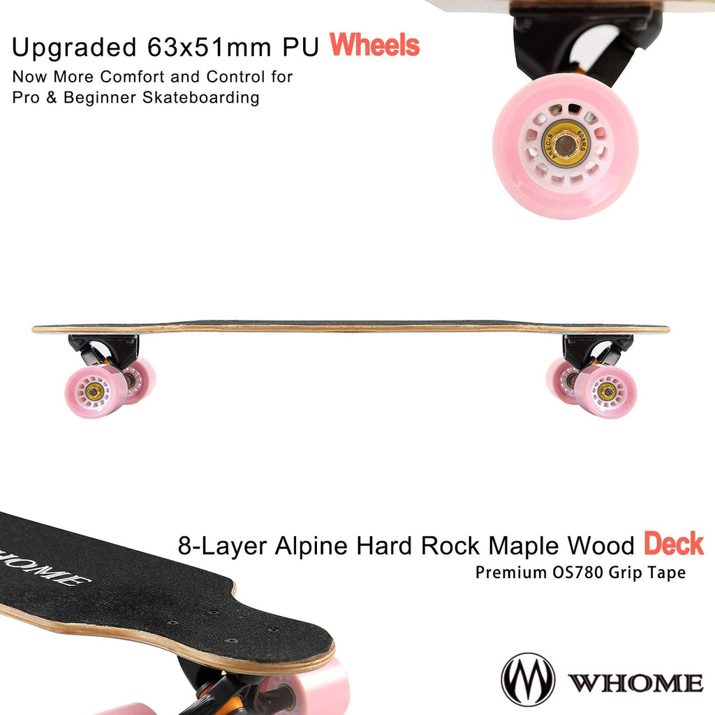 WHOME Pro 31" Small Longboard Cruising Skateboard with T-Tool – Deer Bird