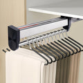 Pull Out Clothes Rail, Stainless Steel Extendable Wardrobe Rail Hanger Rack