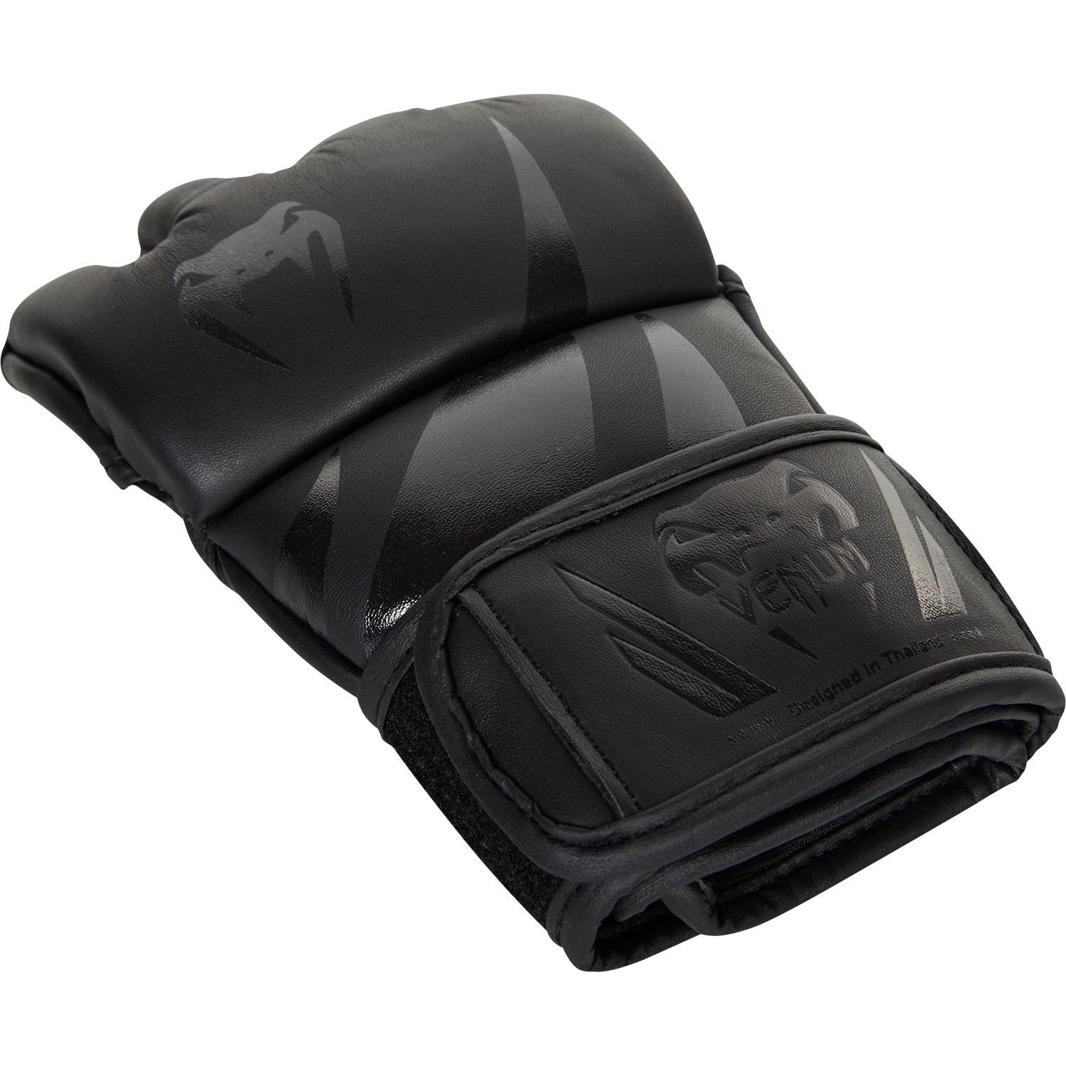 Venum Challenger MMA Gloves – Matte Black Layered Foam Sparring Gear