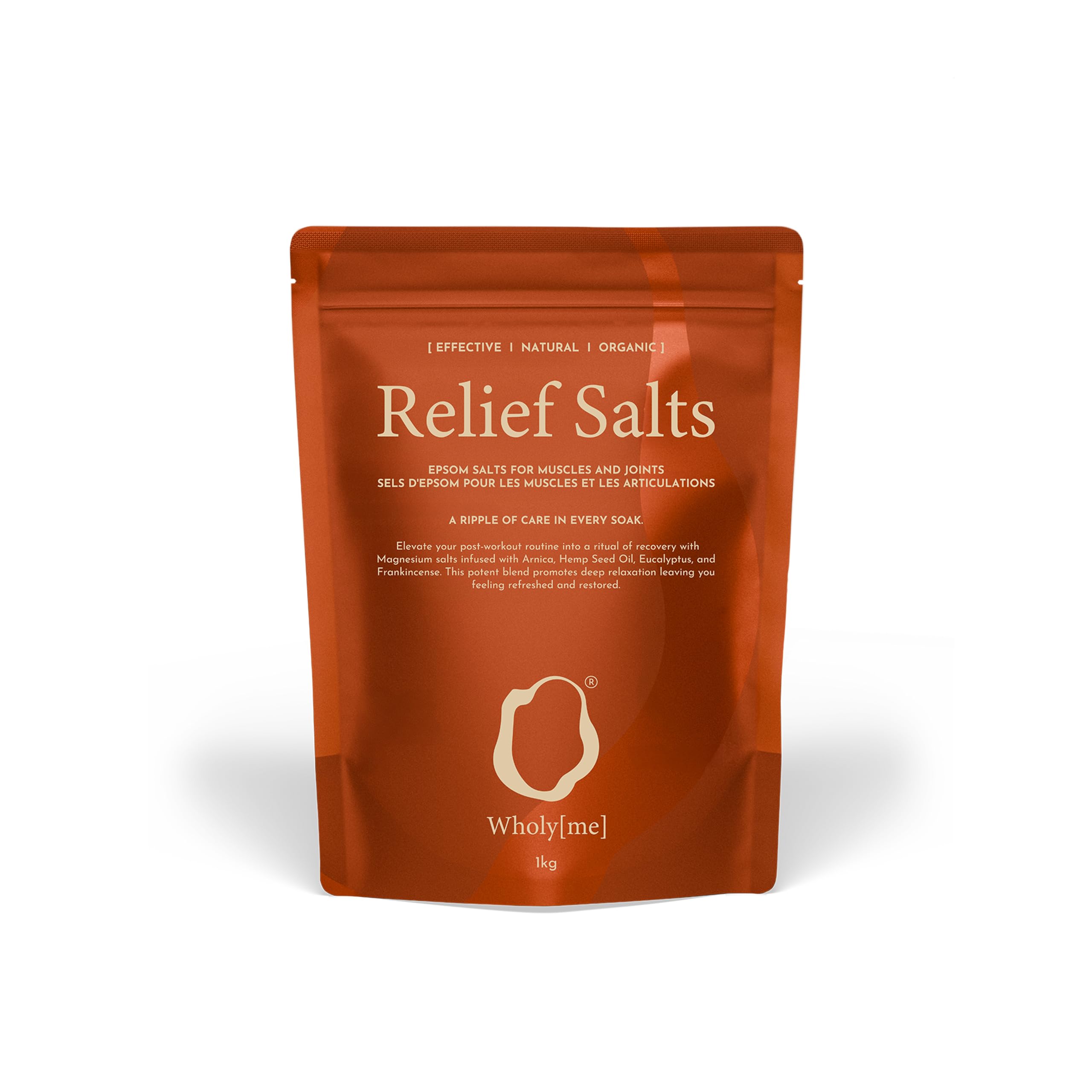 WholyMe Epsom Salt Bath Soak – Arnica & Eucalyptus Muscle Recovery