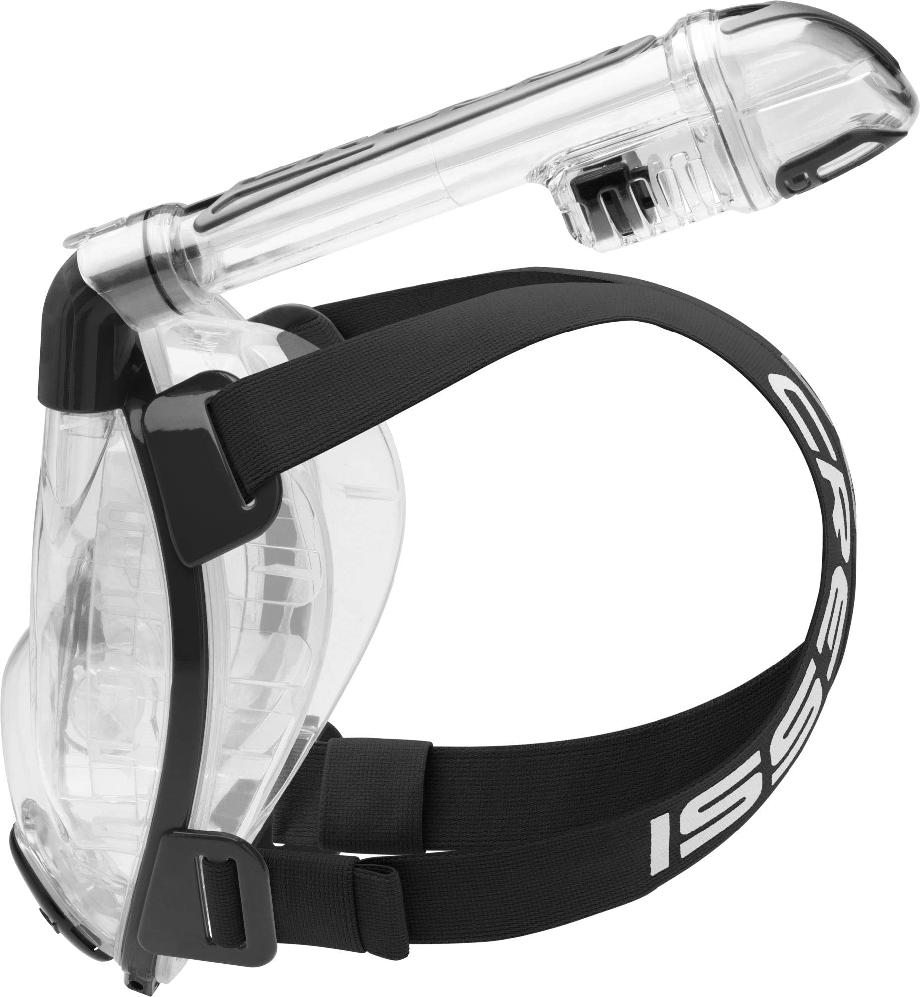 Cressi Duke Full Face Snorkel Dry Mask | Clear/Black | Size M/L