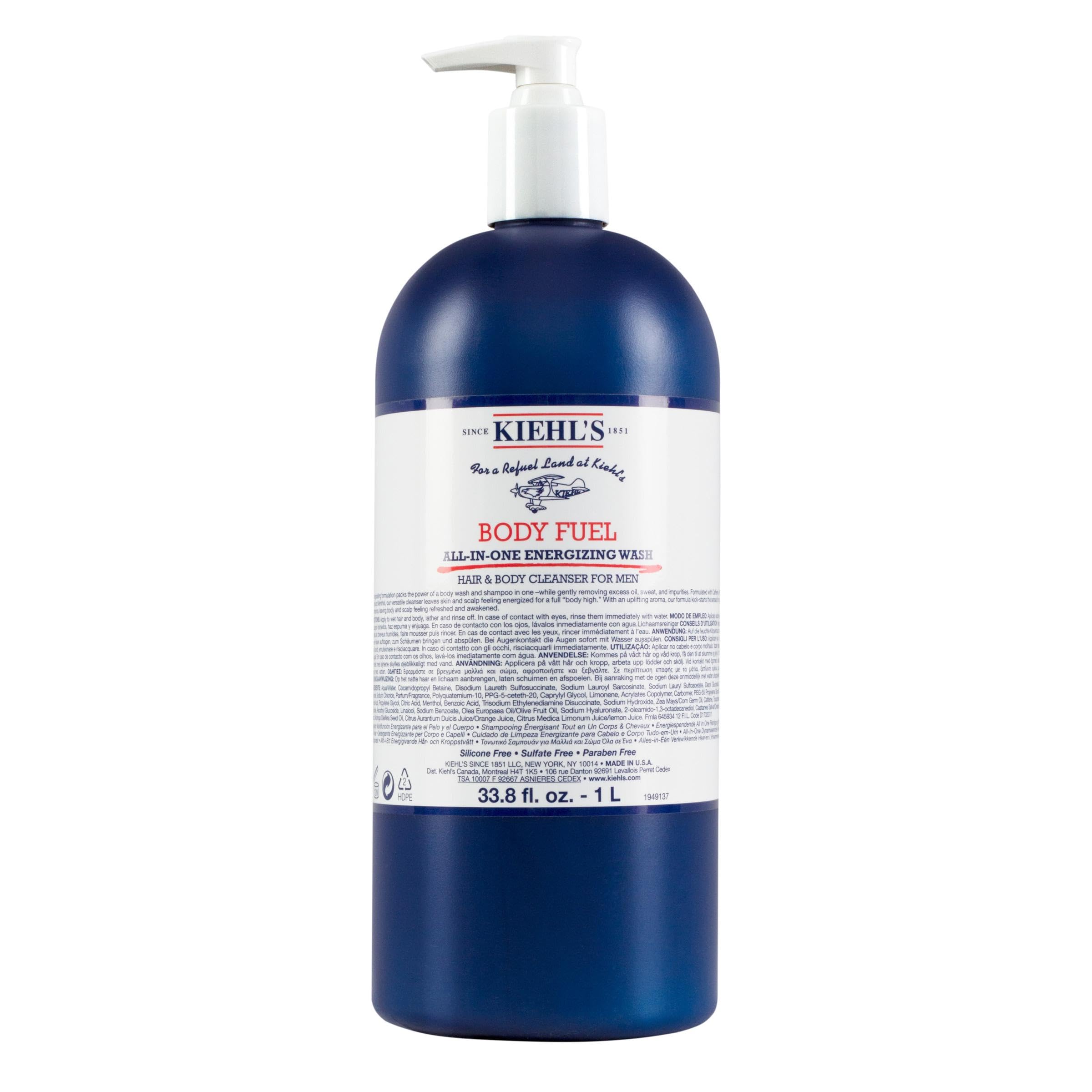Kiehl's Body Fuel Energising Men's All-in-One Body Wash & Shampoo | 1000ml