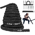 Yes4All Battle Exercise Training Rope with Protective Cover - 50mm x 15m