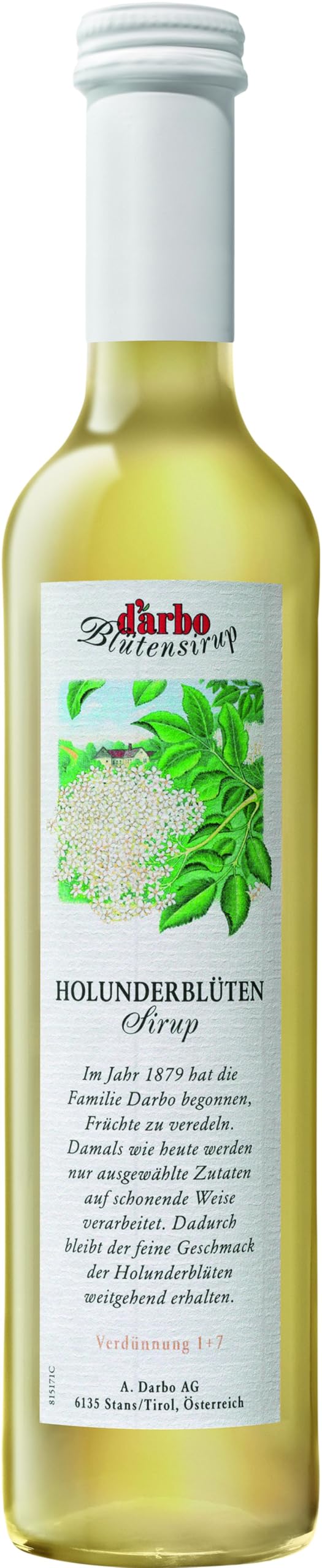 D'Arbo Elderflower Cordial – Premium Floral Syrup, 500ml (Pack of 6)