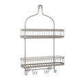 Zenna Home Extra Wide Over-the-Shower Caddy | Rust-Resistant Satin Nickel
