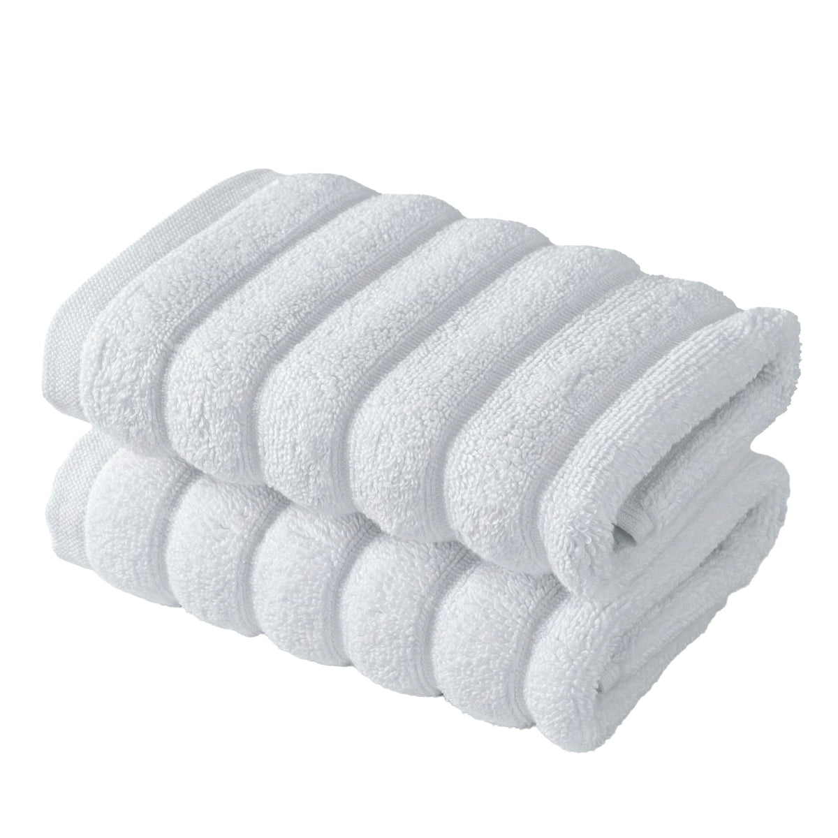 BERIBO Cloud Turkish Towel Set 100% Cotton 620gsm Alpine White, 2 Face Flannels - image 1
