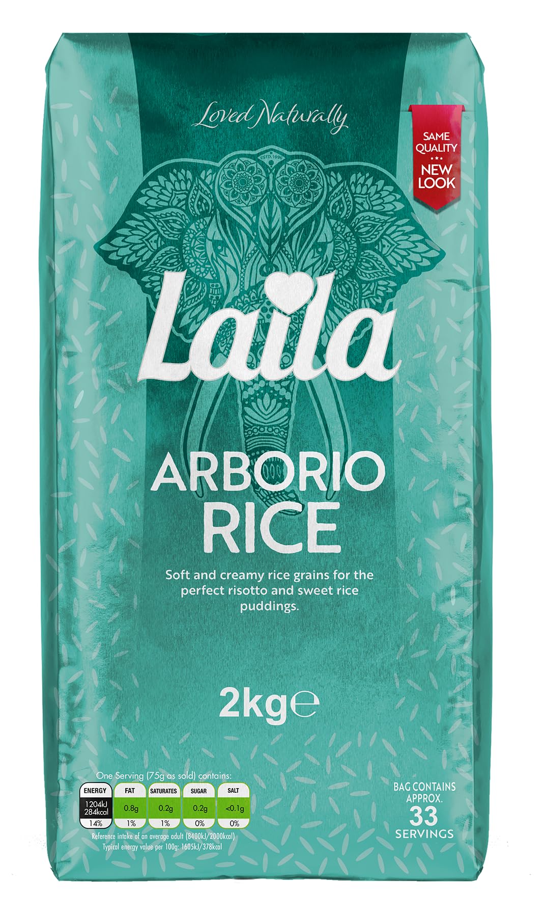 Laila Arborio Risotto Rice – Premium Italian White Rice - 6 x 2kg