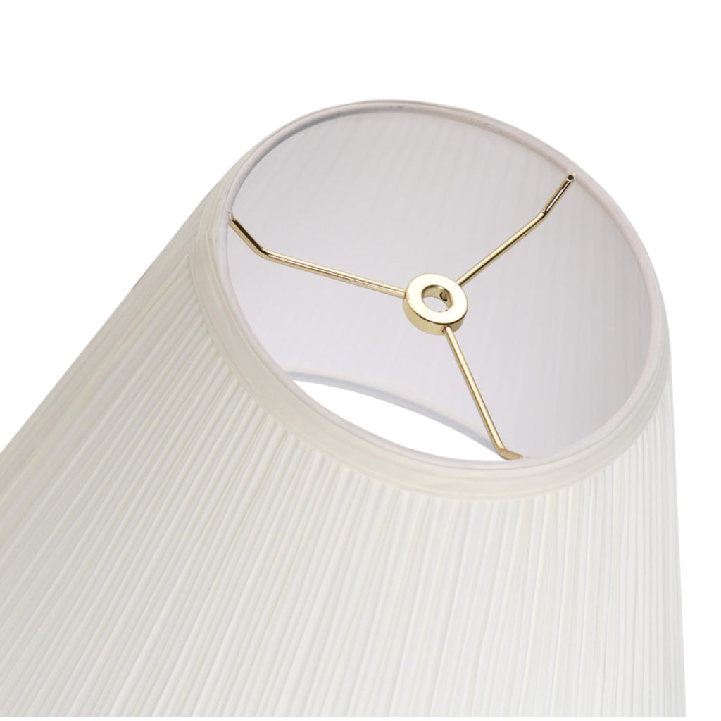 Aspen Creative Off-White Pleated Empire Lamp Shade with Spider Fitter
