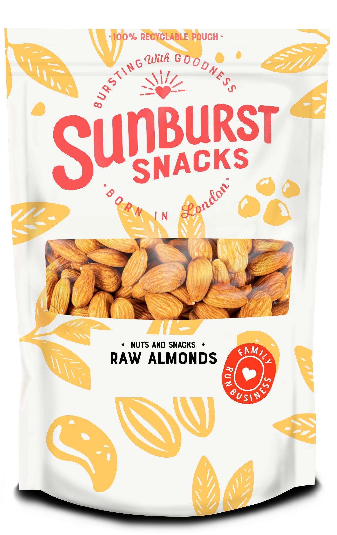 Sunburst Snacks Raw Californian Almonds – Premium Nonpareil Whole Nuts, 1KG