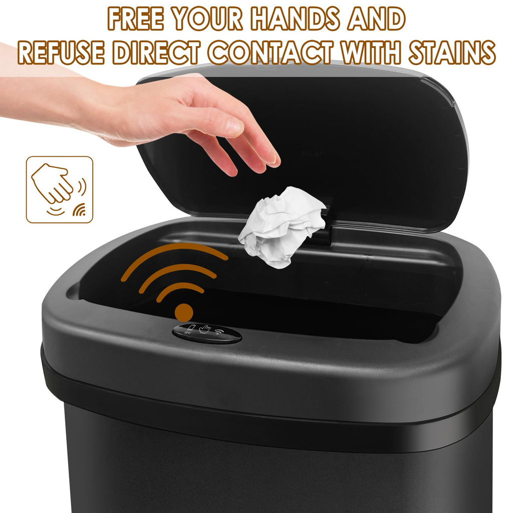 display4top 58L Stainless Steel Automatic Touchless Sensor Trash Can