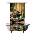 Ulticool Zen Spa Shower Curtain – 120x200cm Anti-Mould Washable Polyester