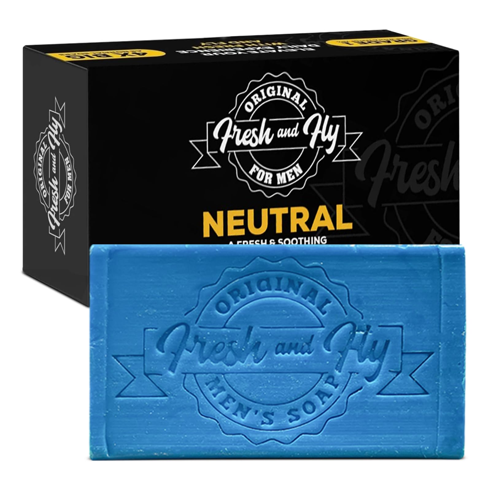 Fresh and Fly Men's Natural Soap Bar – 300g Organic Shea Butter