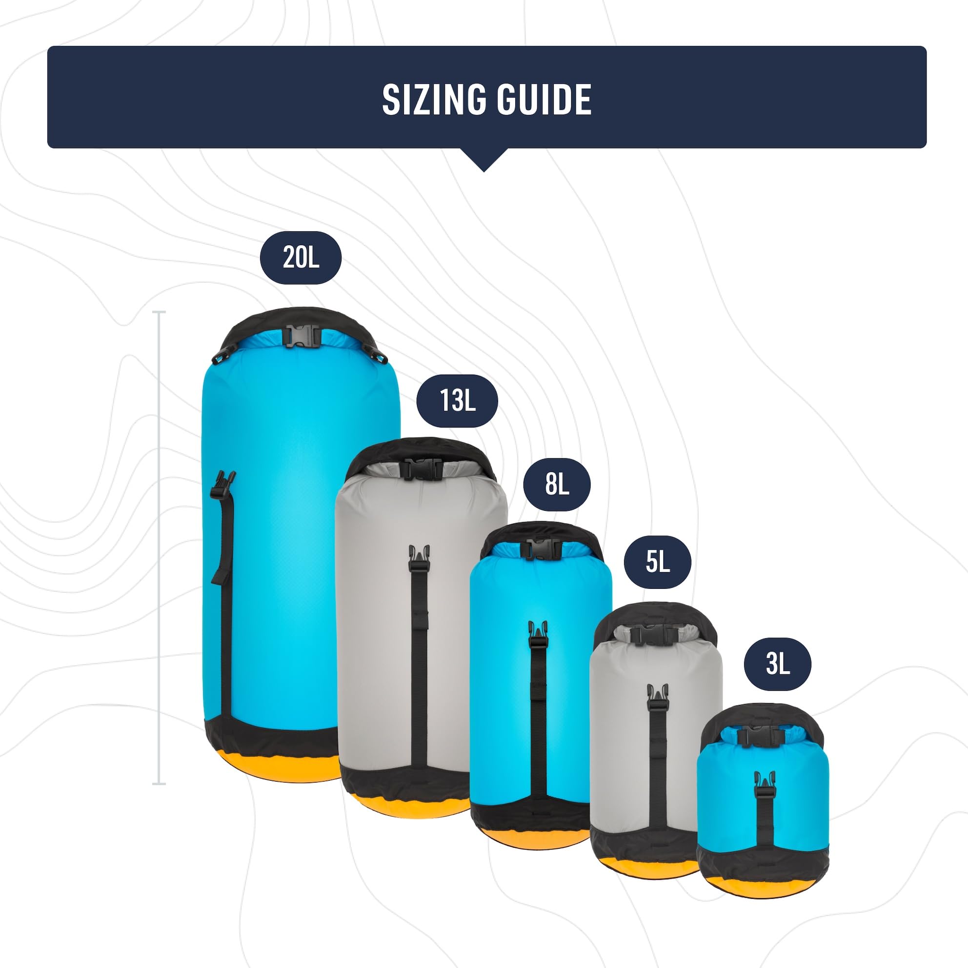 Sea to Summit Evac Compression Dry Bag UL - 13L Waterproof Storage