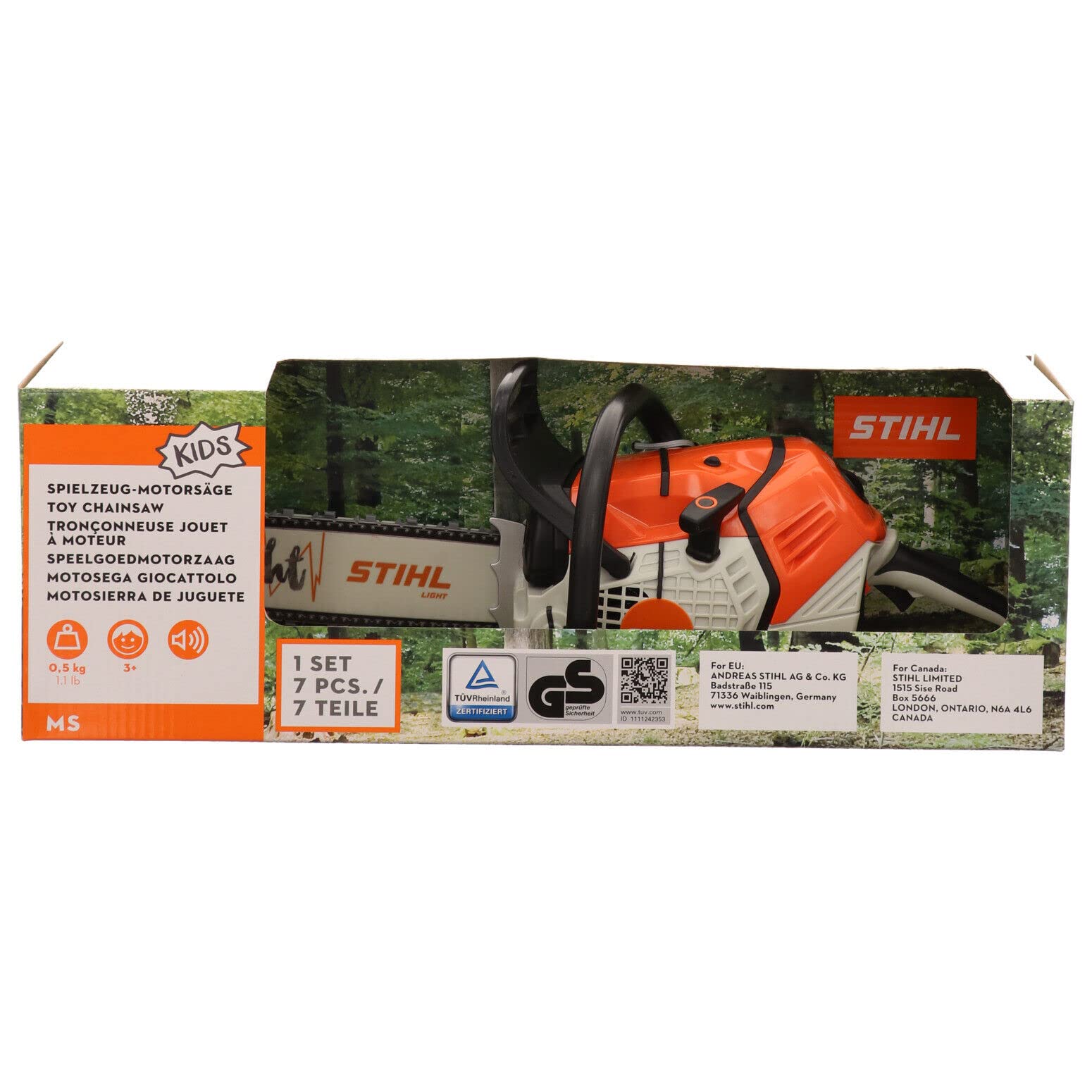 STIHL Kinder-Motorsäge Spielzeug – Kettensäge mit Sound & LED-Anzeige
