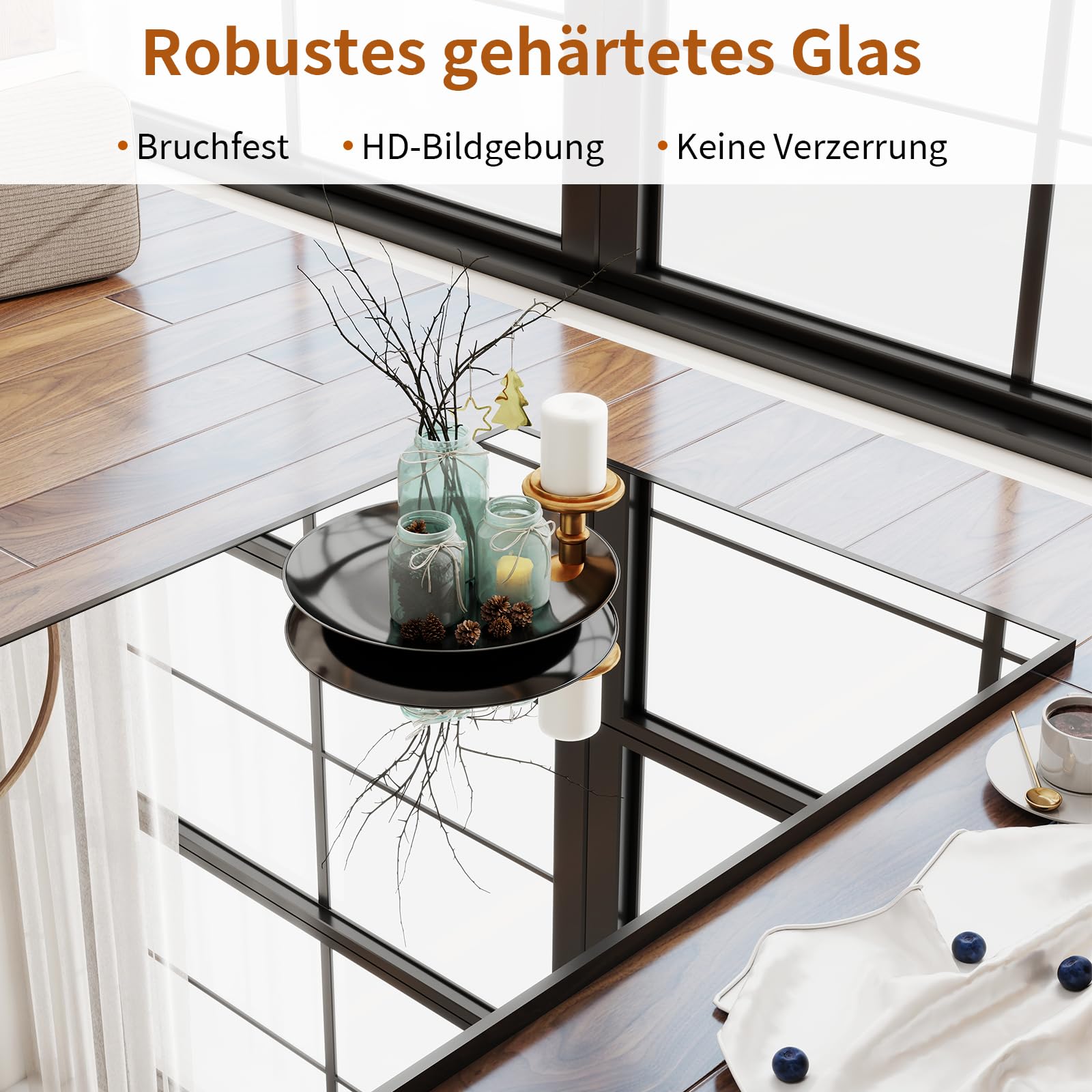 Koonmi Full Length Floor Mirror | 60x165cm Aluminum Frame Wall Mirror