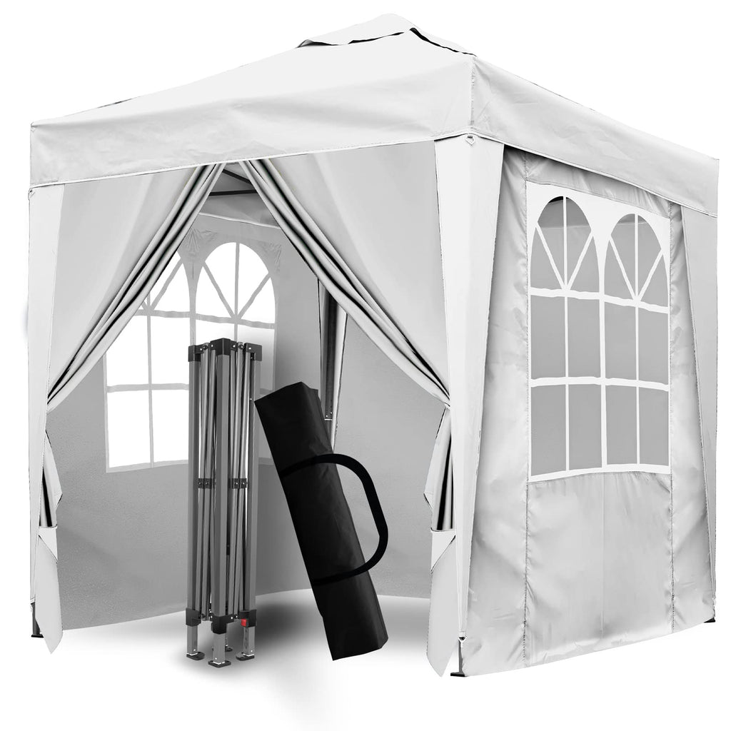 SANHENG 2x2m Pop Up Gazebo | Waterproof Heavy-Duty Garden Canopy - White