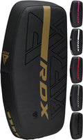 RDX Kara Curved Thai Pads – Maya Hide Leather Kickboxing Strike Shield