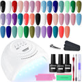 JODSONE 20 Colors Gel Nail Polish Kit with UV Light and Manicure Tools