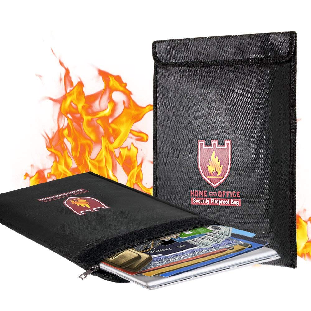 Fireproof Document Bag | 15x11 Silicone Water Resistant Safe