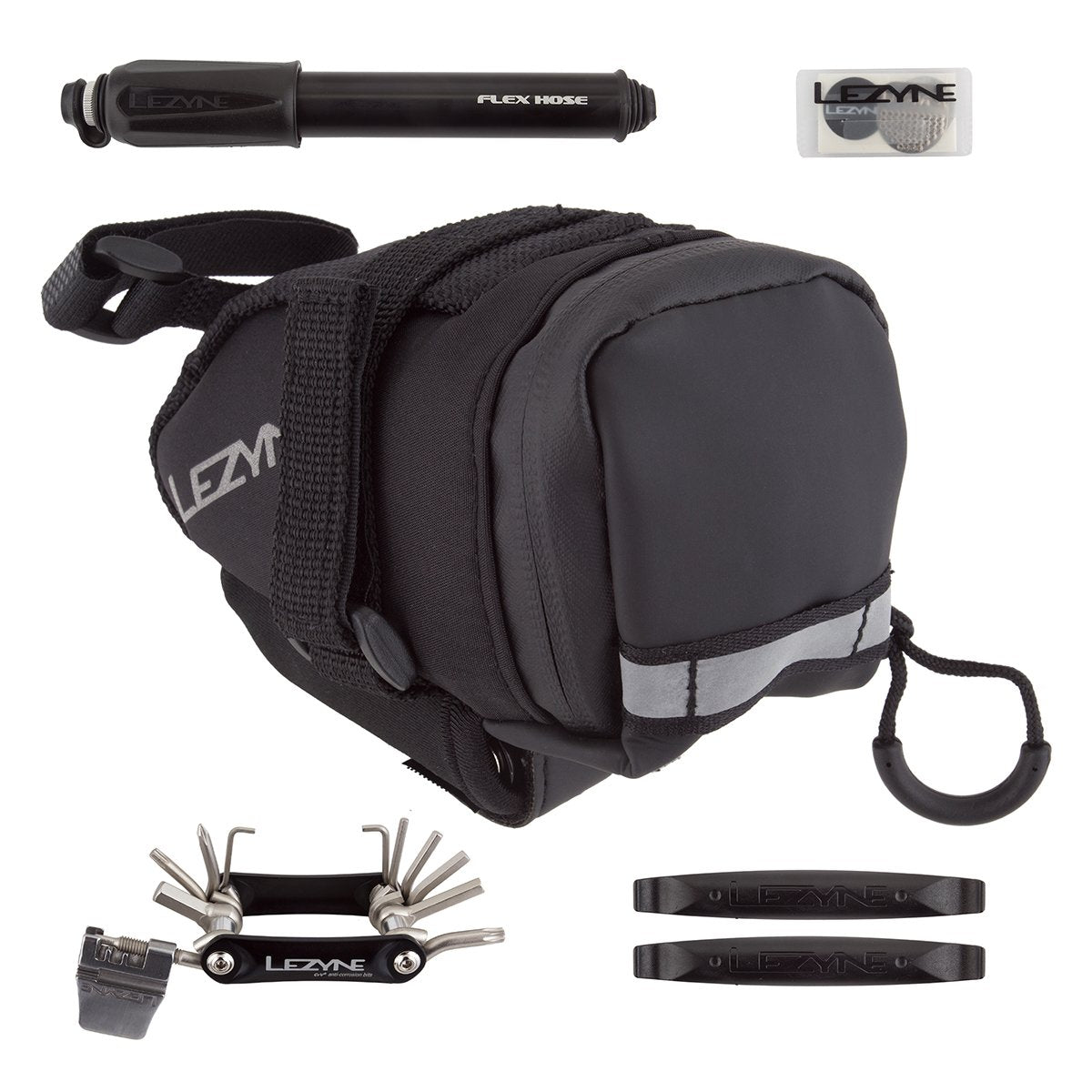 Lezyne Saddle Bag Caddy – Durable 0.5L Bike Storage Bag in Black
