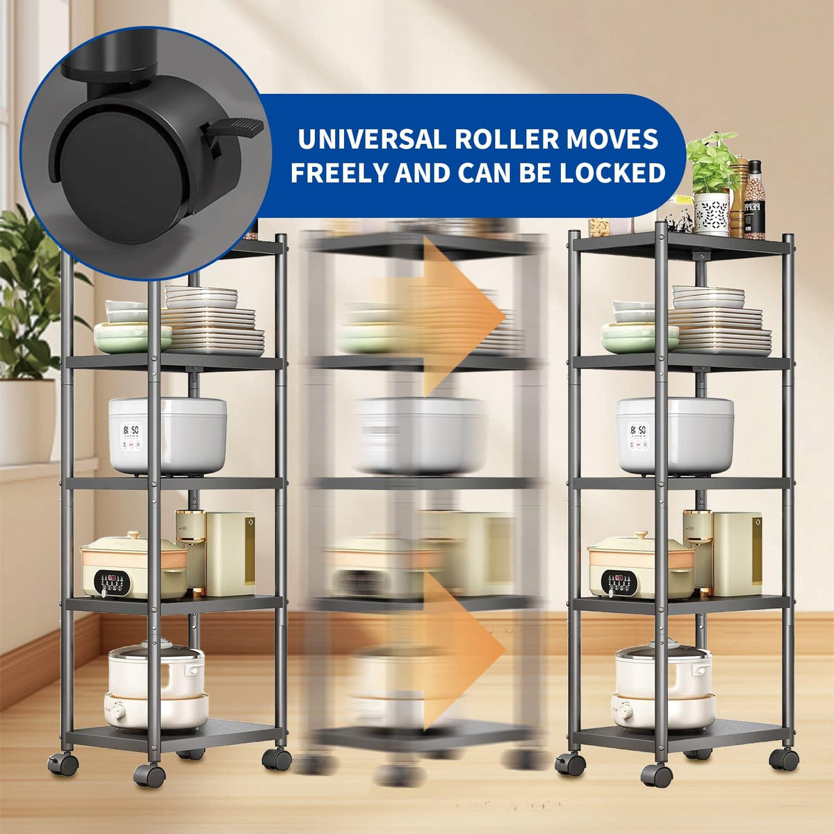 DYUEE Shelving Unit, 5 Tier Standing Heavy Duty Metal Shelving Unit Rack - image 4