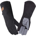WZQH 16 Inch Leather BBQ Gloves | Heat Resistant Welding Mitts