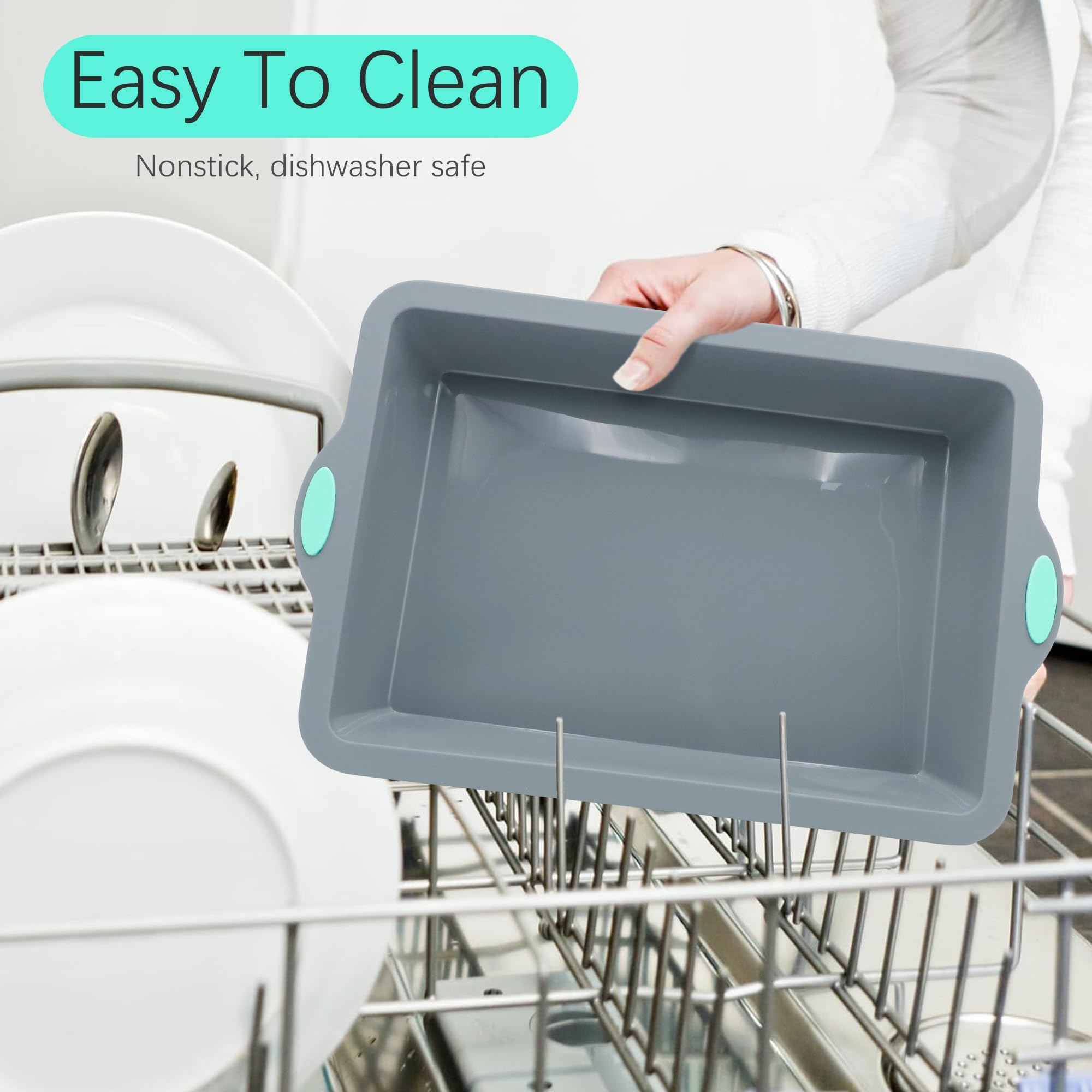 To encounter 4-Piece Silicone Bakeware Set with Metal Frame – Grey