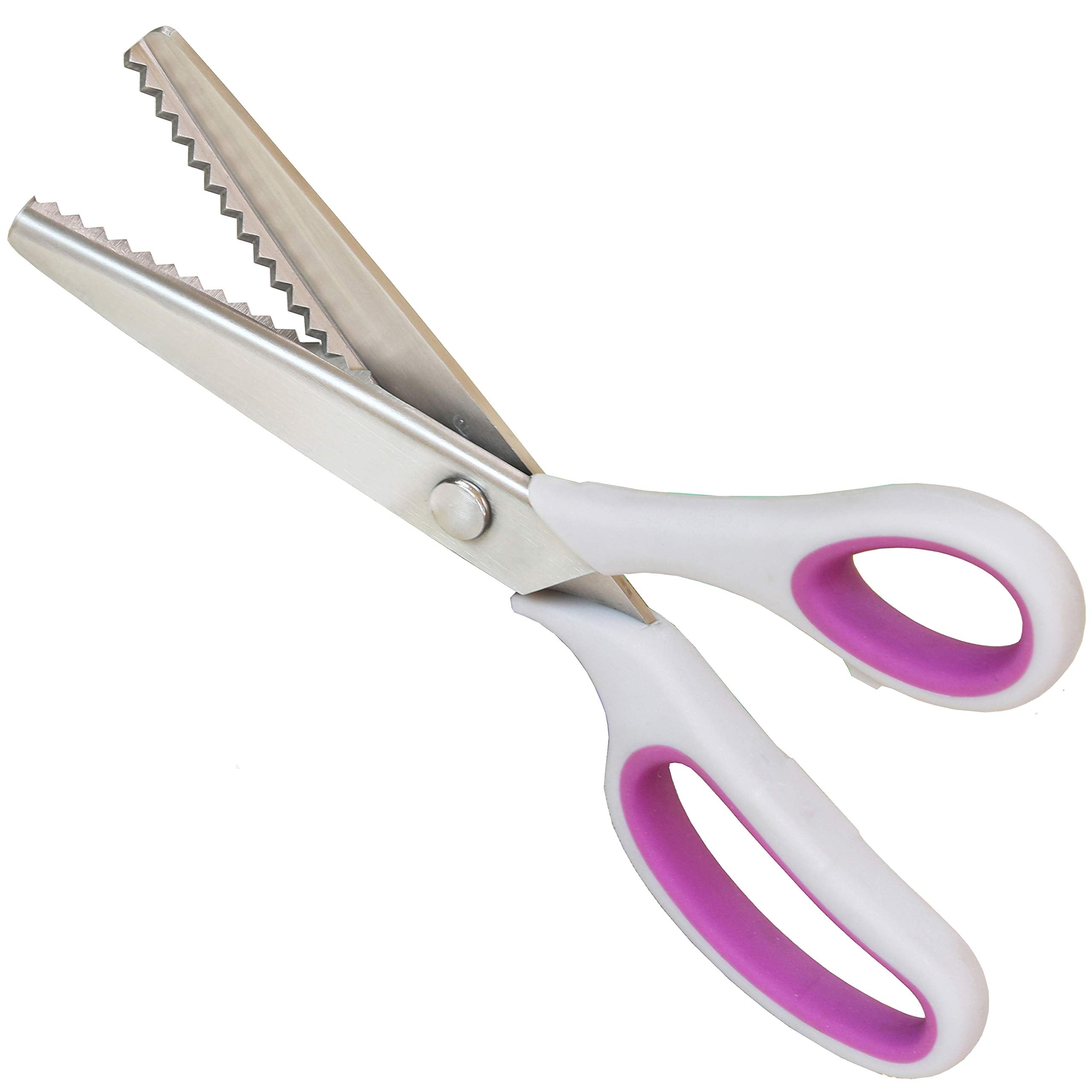 Long Ying 9-Inch Pinking Shears – 5mm Zigzag Fabric Scissors with Soft Grip
