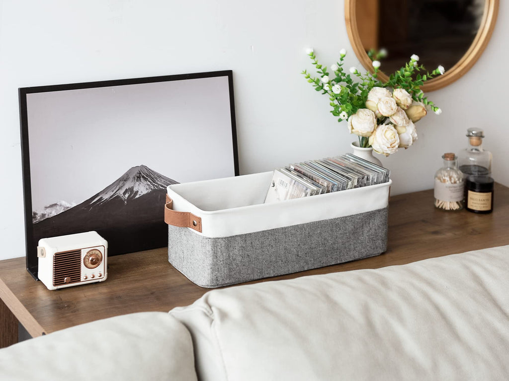 StorageWorks Narrow Storage Boxes for Shelf, Long Storage Baskets with Metal Frame, Slim Storage Boxes for Organising - image 4