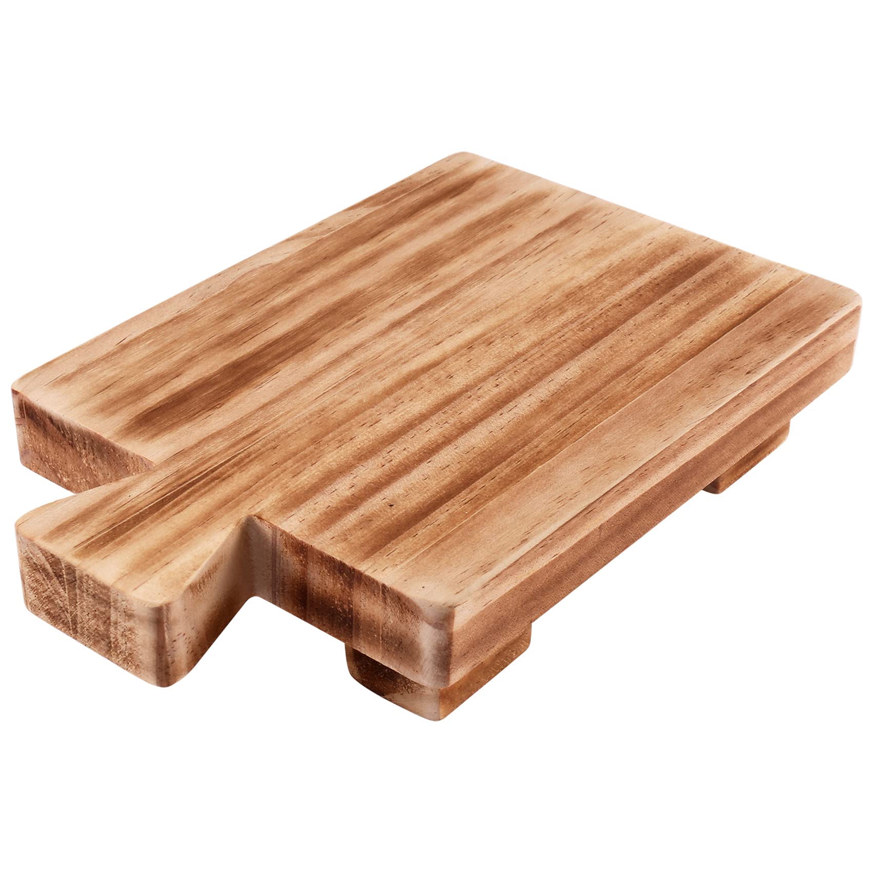KJKVIVH Rectangle Wood Pedestal | Small Rustic Bathroom Soap Tray