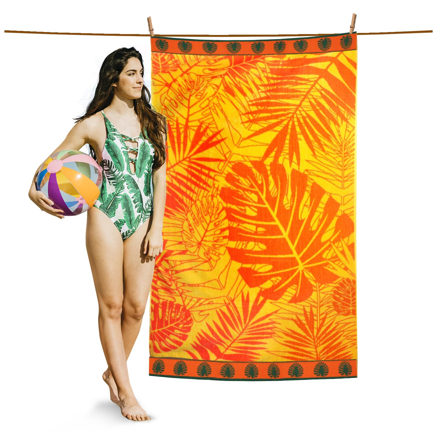 GC Gaveno Cavailia 500 GSM Quick Dry Beach Towel | Sand-Free Extra Large