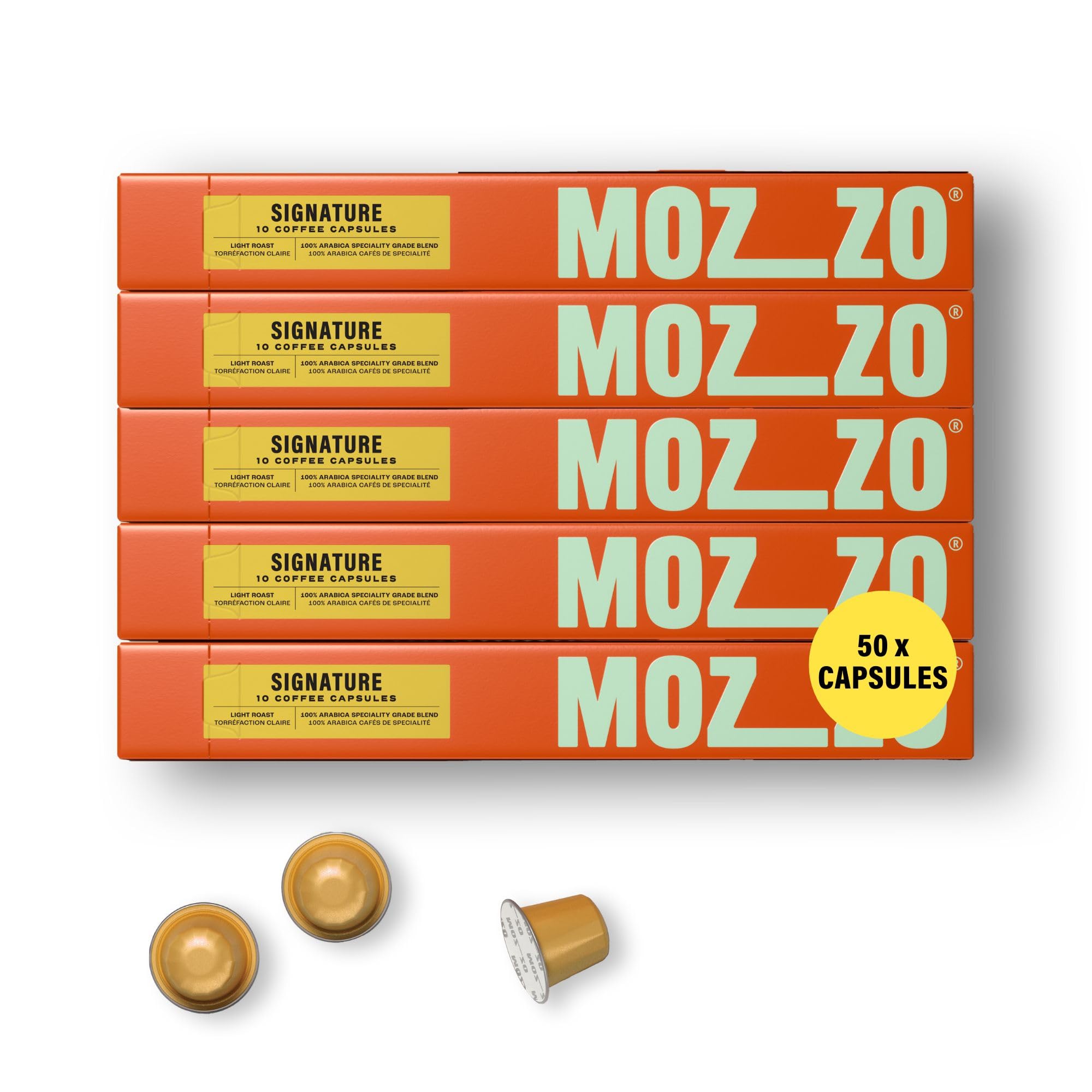Mozzo Coffee Light Roast Nespresso Compatible Pods - 50 Pack