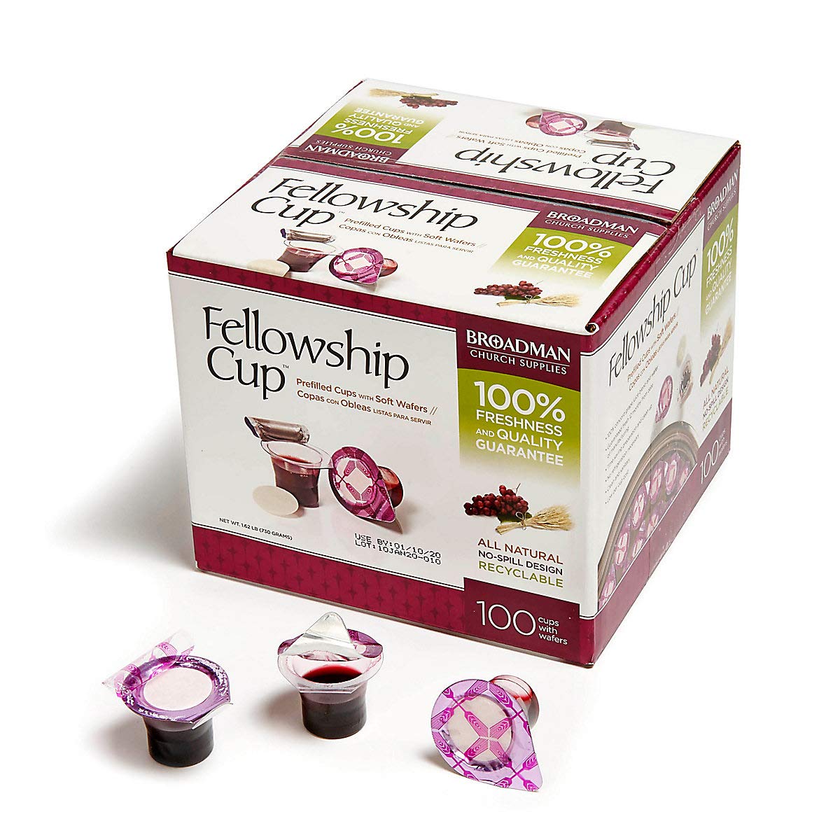 Broadman Church Supplies Prefilled Communion Fellowship Cups – 100 Count