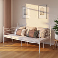 Jolof Store White Metal Day Bed Frame | 90x190cm Single Sofa Bed