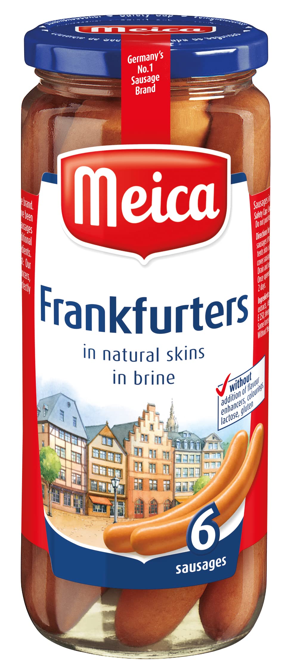Meica Frankfurters - Smoked Pork German Sausages - 540g (Pack of 12)
