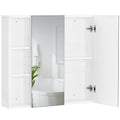 Yaheetech Wall Mounted Bathroom Mirror Cabinet with Adjustable Shelves