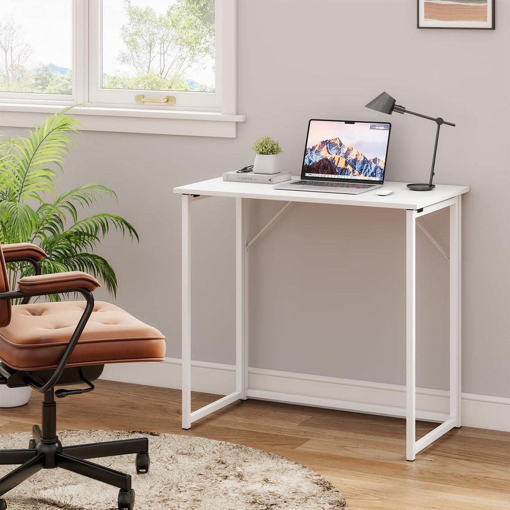 Dripex Folding Computer Desk – Portable Small Writing Table for Home Office