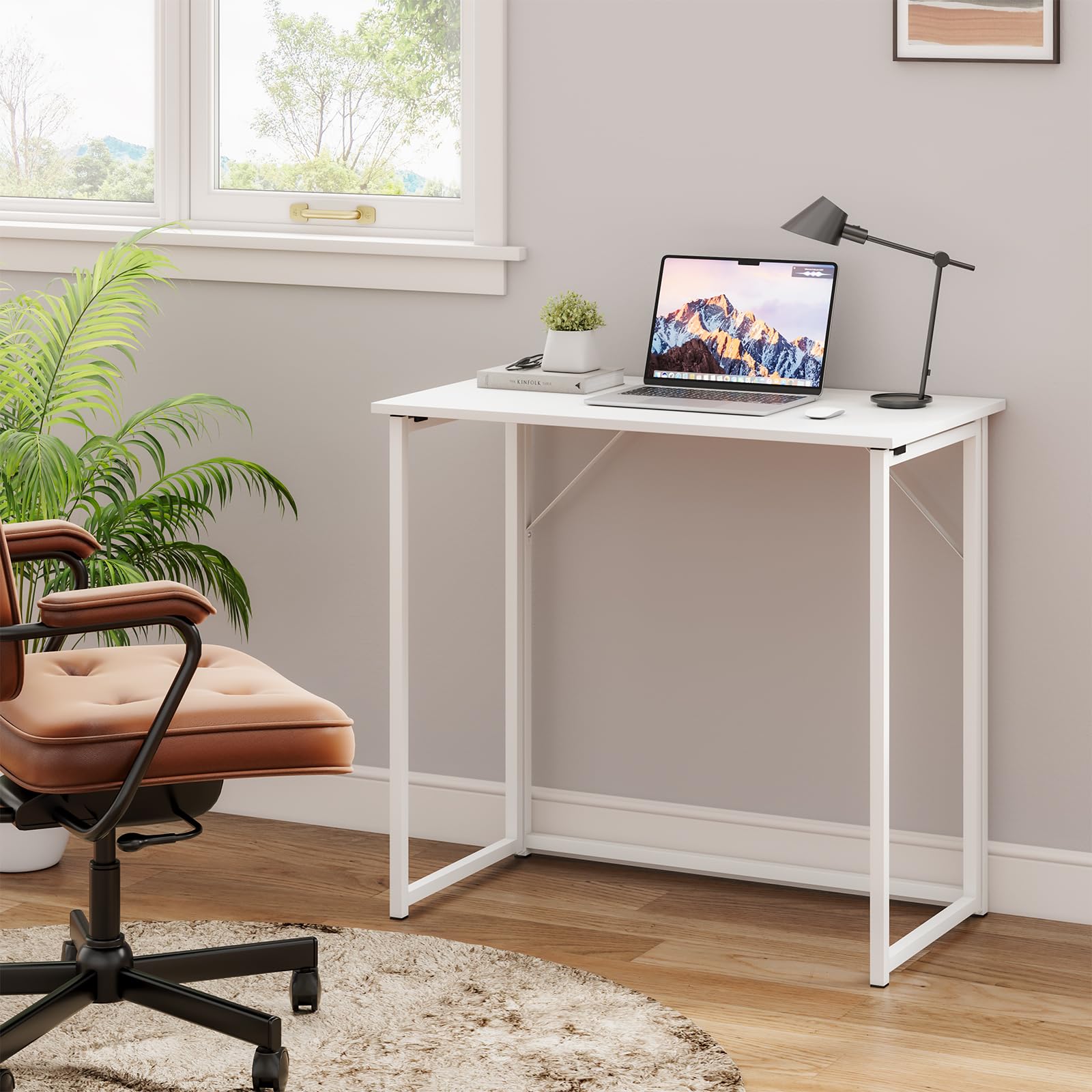 Dripex Folding Computer Desk – Portable Small Writing Table for Home Office