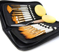 Artify 15-Piece Paint Brush Set with Pop-Up Case - Pearl White