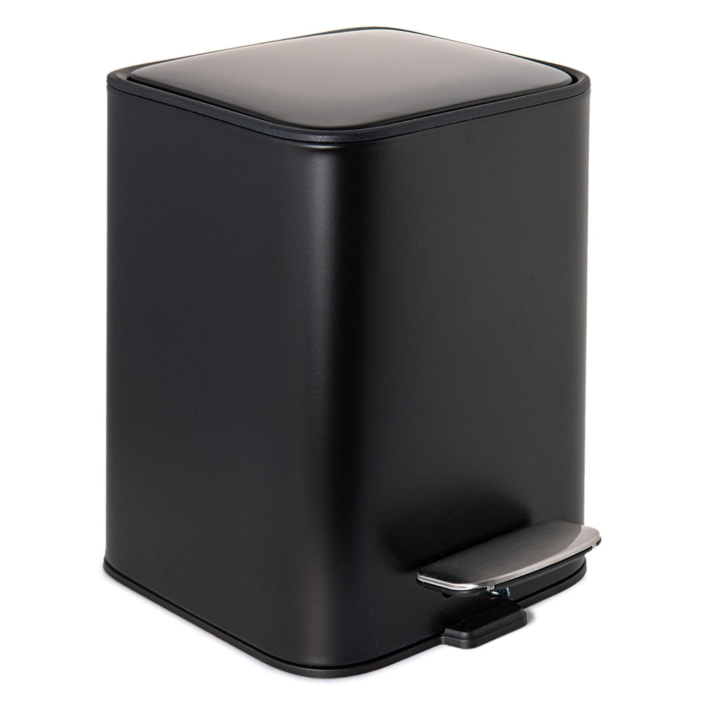 Erreke Bathroom Pedal Bin 3L, Black, Removable Inner Bucket, Modern Design - image 1