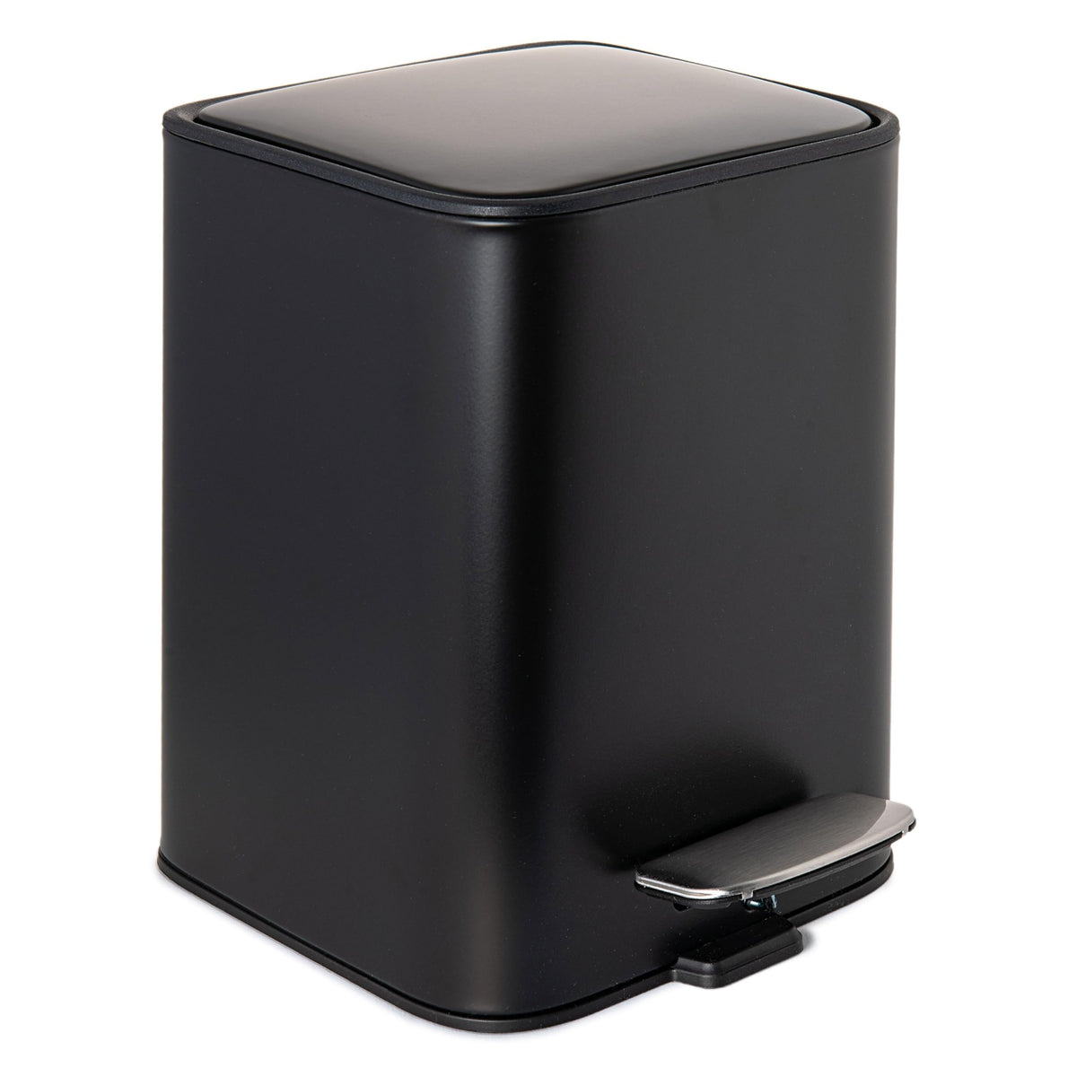 Erreke Bathroom Pedal Bin 3L, Black, Removable Inner Bucket, Modern Design - image 1