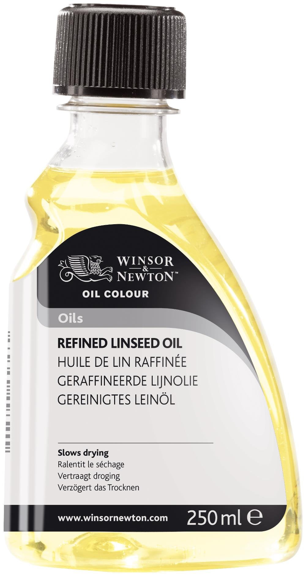 Winsor & Newton Refined Linseed Oil - Low Viscosity Painting Medium, 250ml