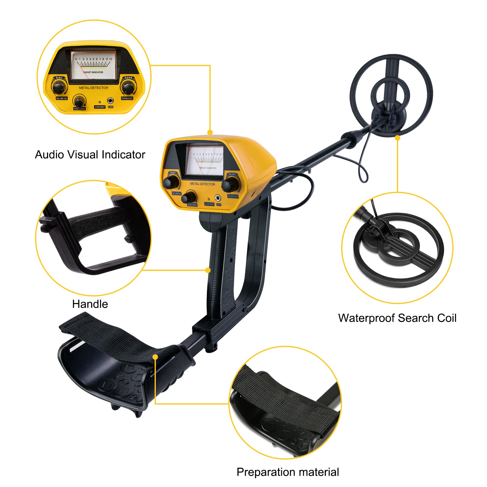 Voilamart Metal Detector - Waterproof Gold Digger for Adults and Kids