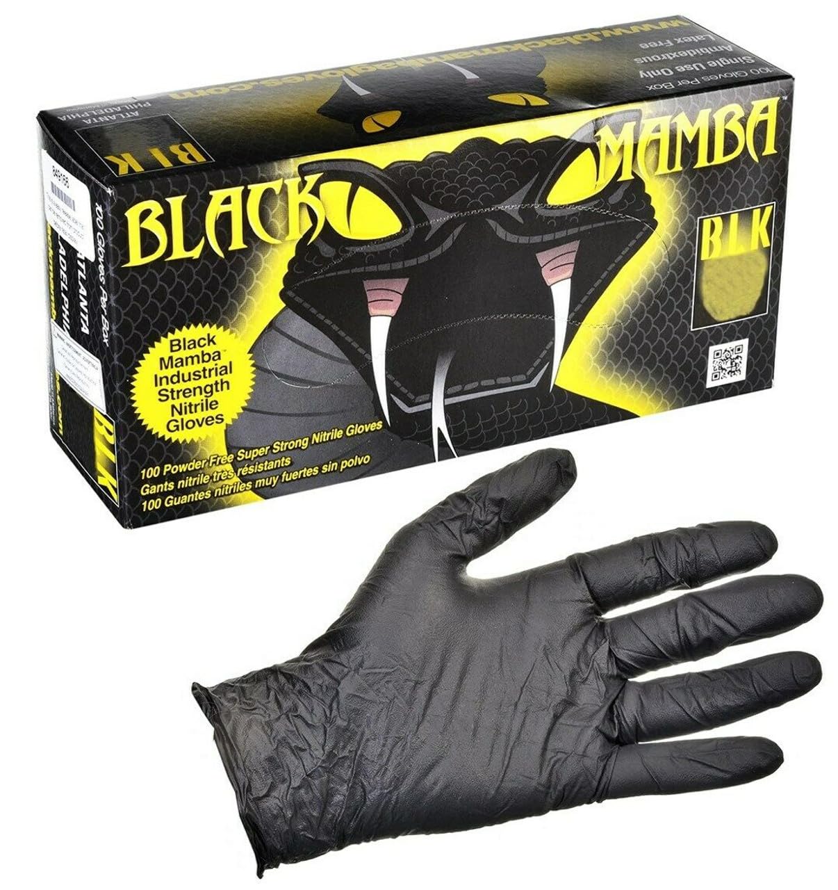 Black Mamba Heavy-Duty Nitrile Disposable Workshop Gloves - XL (100 Pack)