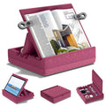KDD Book Stand for Reading – Foldable Reading Pillow with Organizer Tray