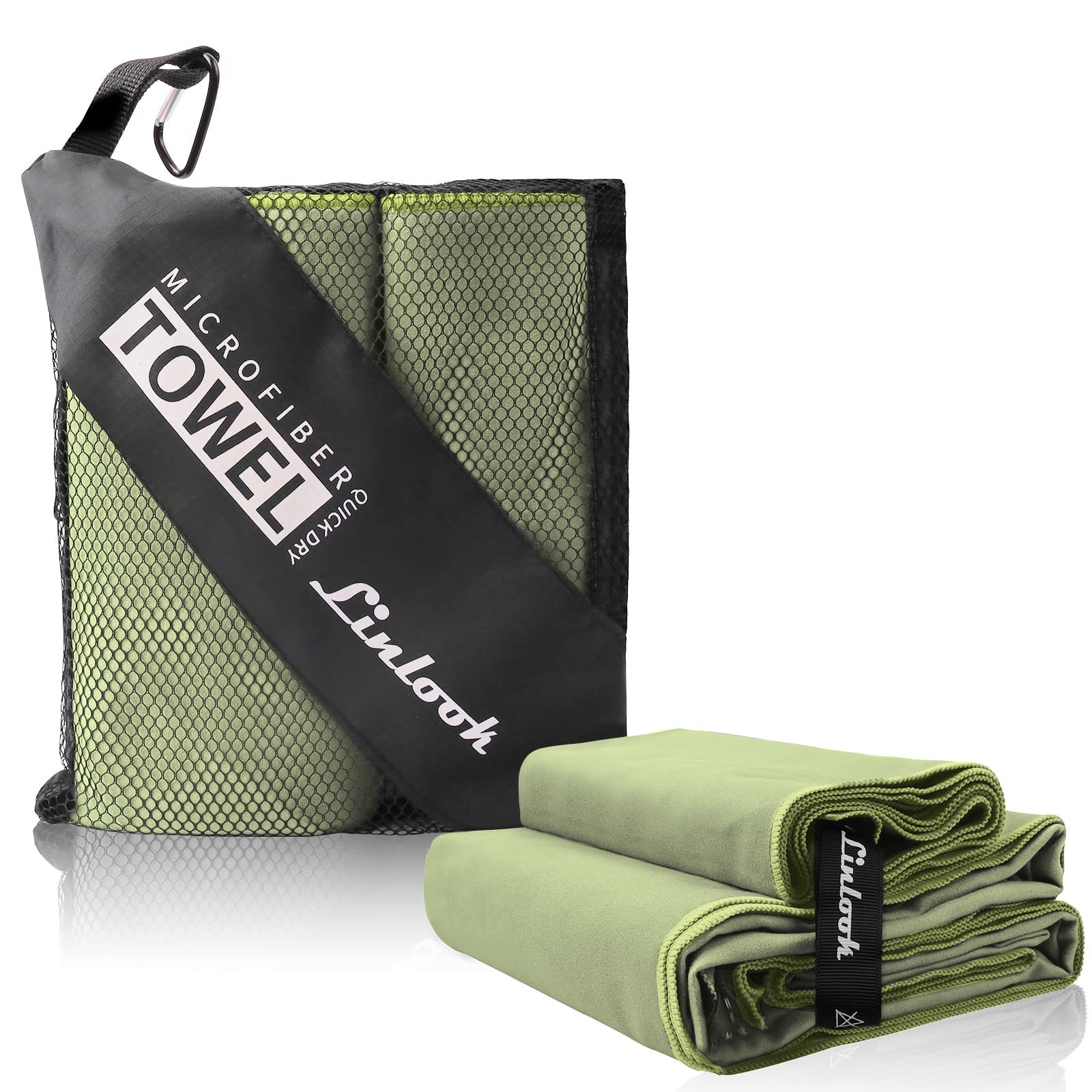 Linlook Microfibre Beach Towel | 200x100cm Quick Dry & Compact