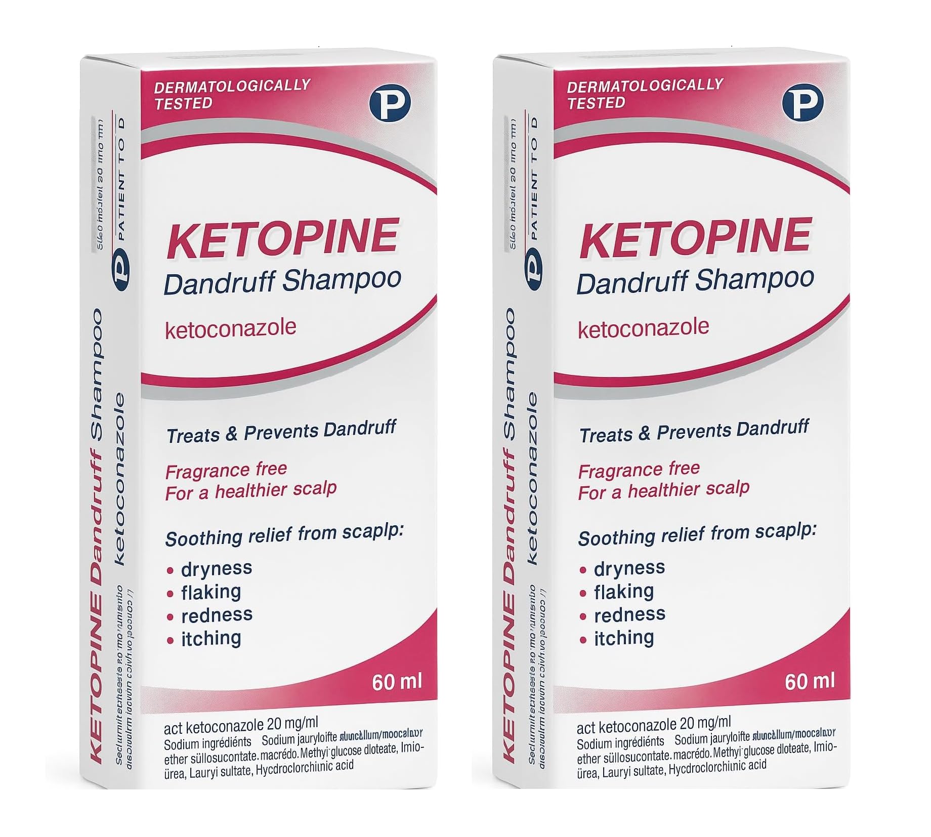 Ketopine Anti-Dandruff Shampoo with Ketoconazole - 60ml (Pack of 2)