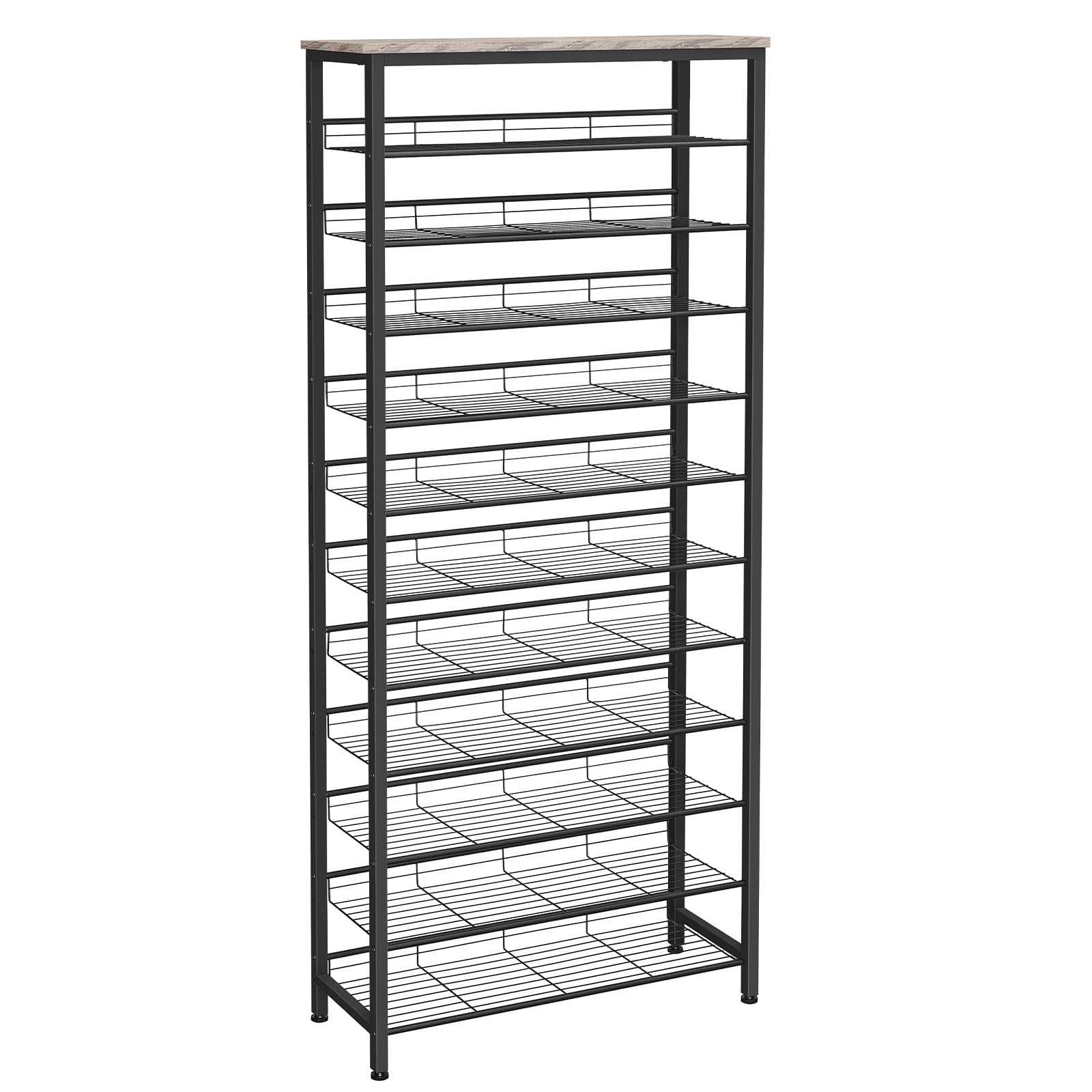 HOOBRO 12-Tier Tall Shoe Rack – Large Metal Storage Organizer for 55 Pairs